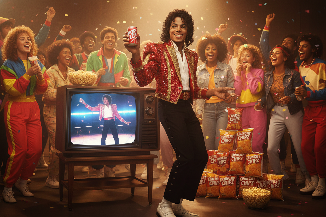 qual foi o primeiro comercial de michael jackson